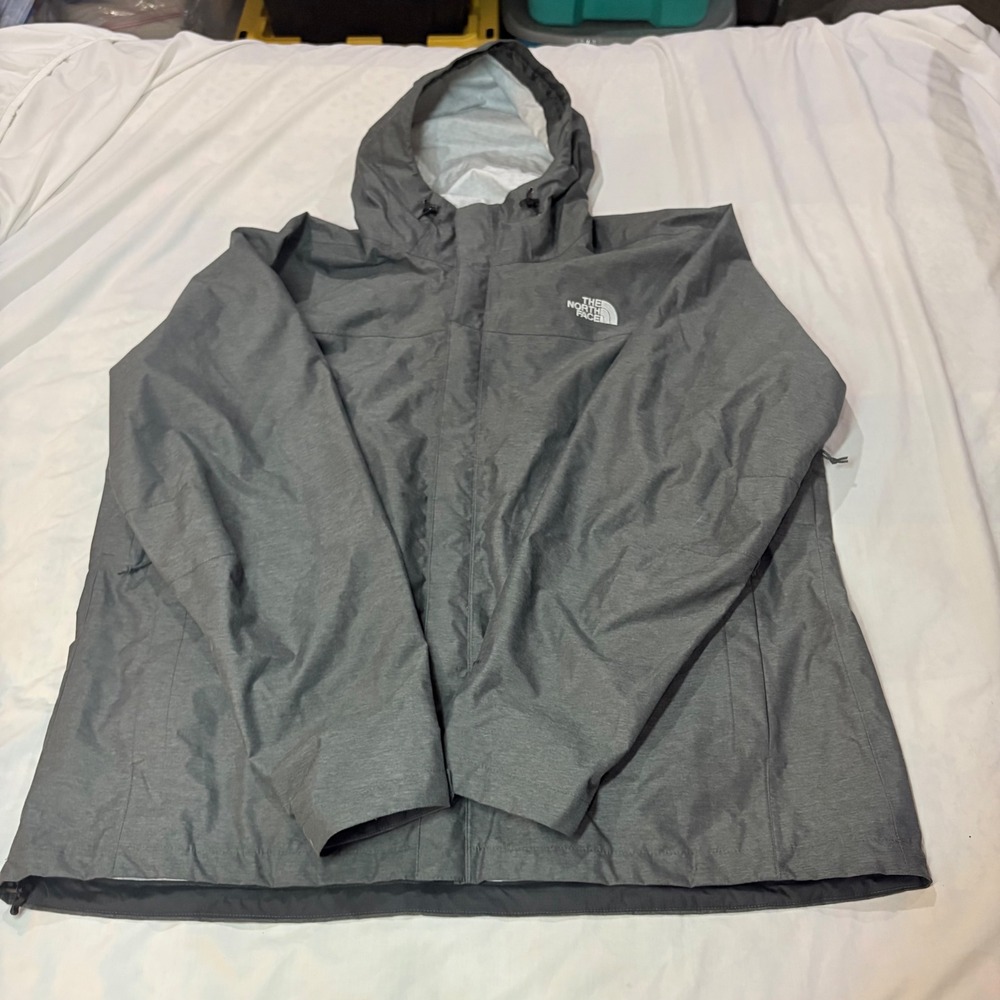 The North Face Mens DryVent Rain Jacket Grey Hooded Waterproof Shell XXL/TTG